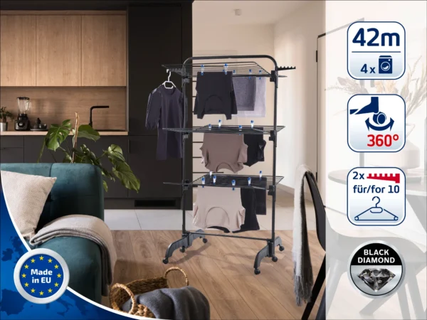Tender torre Comfort Tower 420 Black para 4 cargas de lavadora - Imagen 2